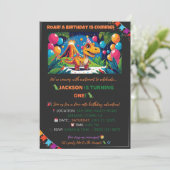 Carte d'anniversaire Dino Roarsome – Modifiable (Debout devant)