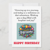 Carte d'anniversaire Dinosaur (Dos)