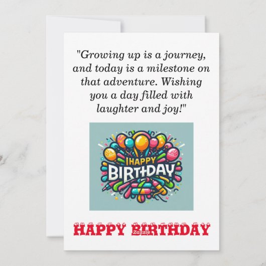 Carte d'anniversaire Dinosaur (Dos)