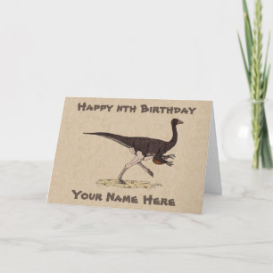 Carte d'anniversaire Dinosaur Ornithomimus Crétacé