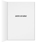 Carte d'Anniversaire Dinosaure, amusante. Personna (Intérieur (Droit))