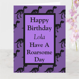 Carte d'anniversaire Dinosaure personnalisée