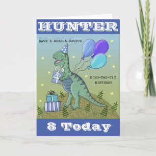 Carte d'anniversaire Dinosaure personnalisée