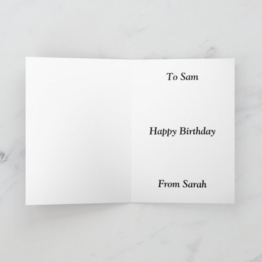 Carte d'anniversaire DINOSAURE personnalisée - Nom (Intérieur)