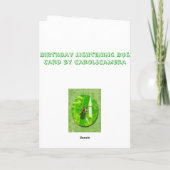 Carte d'anniversaire d'insecte d'allégement (Dos)