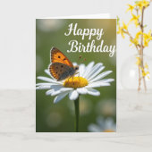 Carte d'anniversaire d'insecte floral (Fleur jaune)