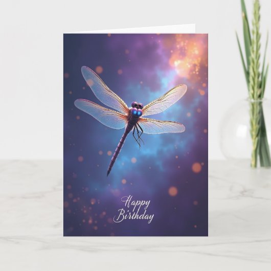 Carte d'anniversaire d'insecte iridescent (Devant)