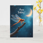 Carte d'anniversaire d'insecte radieux (Fleur jaune)