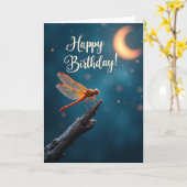 Carte d'anniversaire d'insecte vívide (Fleur jaune)