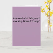 Carte d'anniversaire d'insulte de Donald Trump (Fleur jaune)