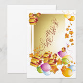 Carte d'anniversaire d'invitation de mariage (Devant / Derrière)