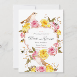 Carte d'anniversaire d'invitation de mariage