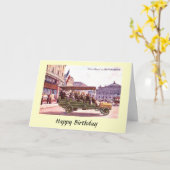 Carte d'anniversaire - Dion-Bouton Charabanc (Fleur jaune)