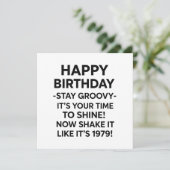 Carte d'anniversaire Disco super Gen X (Debout devant)