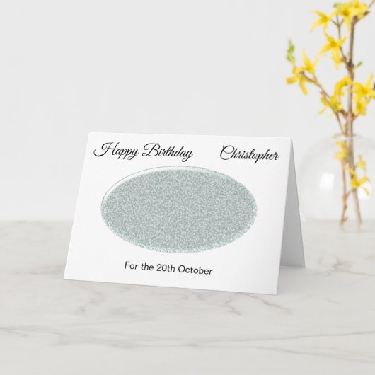 Carte d'anniversaire d'octobre - Opal (Fleur jaune)