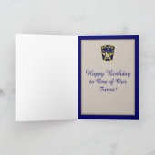 Carte d'anniversaire d'officier de police féminine (Intérieur)