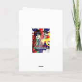 Carte d'anniversaire d'oiseau de tapis à longs (Dos)