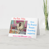Carte d'anniversaire d'Ollie de rat d'animal (Dos)