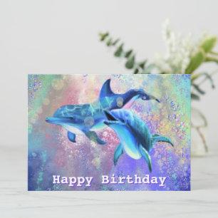 Carte d'anniversaire Dolphin Couple