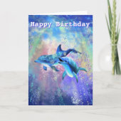 Carte d'anniversaire Dolphin Couple - Personnalisa (Devant)
