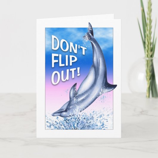 Carte d'anniversaire Dolphin Flip Out (Devant)