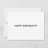 CARTE D'ANNIVERSAIRE DOMINGO (Dos)