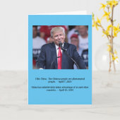 Carte d'anniversaire Donald Trump (Fleur jaune)