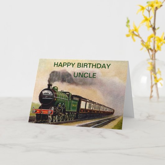 CARTE D'ANNIVERSAIRE D'ONCLE (Fleur jaune)