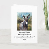 Carte d'anniversaire Donkey Portrait (Dos)