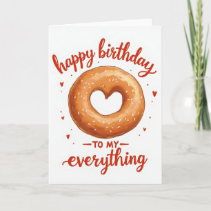 Carte d'anniversaire donut chéri