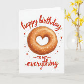Carte d'anniversaire donut chéri (Fleur jaune)
