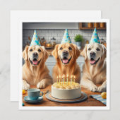 Carte d'anniversaire d'or de l'extracteur, anniver (Devant / Derrière)