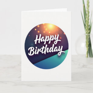 Carte d'anniversaire doré Bokeh