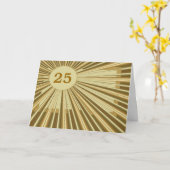 Carte d'anniversaire dorée personnalisable (Fleur jaune)