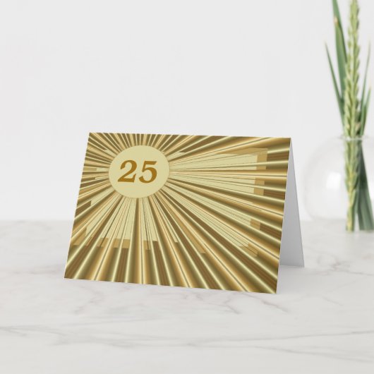 Carte d'anniversaire dorée personnalisable (Devant)