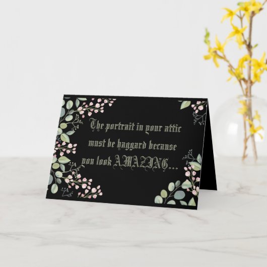 Carte d'anniversaire Dorian Gray (Fleur jaune)