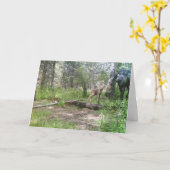 Carte d'anniversaire d'orignaux de bébé (Fleur jaune)