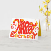 Carte d'anniversaire - Dotty (Fleur jaune)