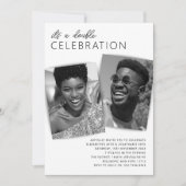 Carte d'anniversaire double célébration photo mode (Devant)