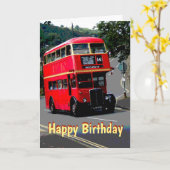 Carte d'anniversaire Double Decker (Fleur jaune)