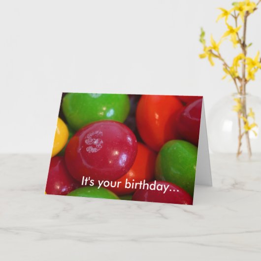 Carte d'anniversaire "douce" (Fleur jaune)