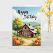 Carte d'anniversaire Douce Automne (Fleur jaune)