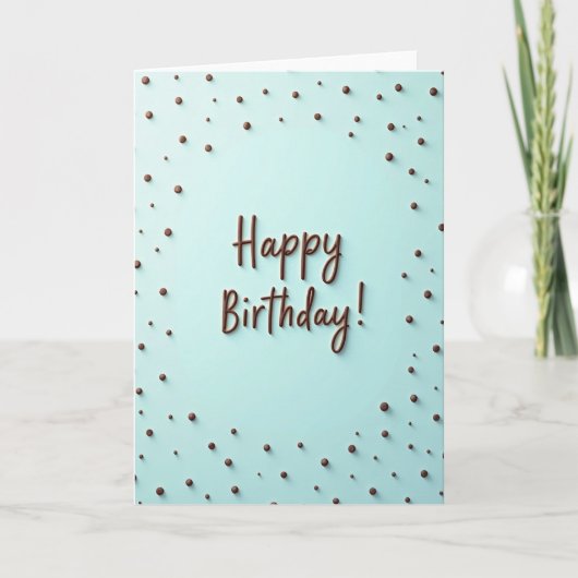 Carte d'anniversaire douce avec écriture en relief (Devant)