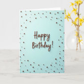 Carte d'anniversaire douce avec écriture en relief (Fleur jaune)