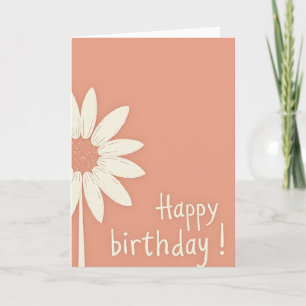 Carte d'anniversaire douce blanche