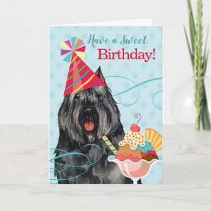 Carte d'anniversaire douce Bouvier des Flandres