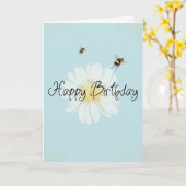 Carte d'anniversaire douce comme du miel | Abeille (Fleur jaune)