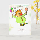 Carte d'anniversaire douce d'amusement (Fleur jaune)