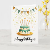 Carte d'anniversaire douce et glaçée (Fleur jaune)