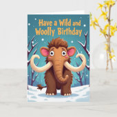 Carte d'anniversaire douce et laineuse (Fleur jaune)